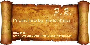 Pruzsinszky Rudolfina névjegykártya
